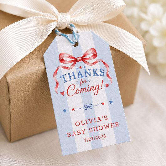 Étiquette de faveur Rouge Blanc & Due