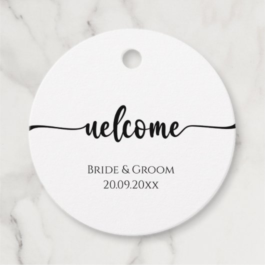 Étiquette de faveur simple minimaliste moderne (Devant)