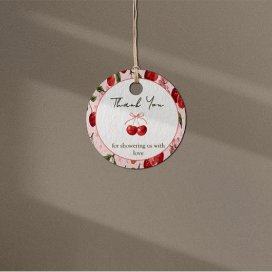 Étiquette de faveur sucrée cerise