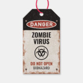 Étiquette de favori de virus zombie avec panneau d (Devant)