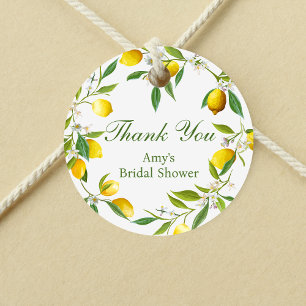 Étiquette de Favori Rond de Citron Principal