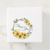 Étiquette de Favori Rond Tournesol d'Été (En situation)