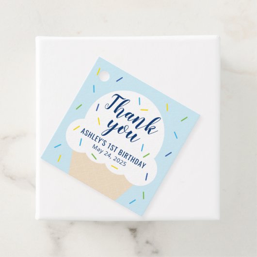 Étiquette de fête de glace pour garçon (En situation)