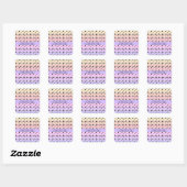 Étiquette de fête de la Saint-Valentin Cœurs motif (Feuille)