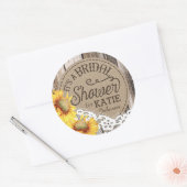 Étiquette de Fête des mariées rustique en dentelle (Enveloppe)