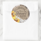 Étiquette de Fête des mariées rustique en dentelle (Sac)
