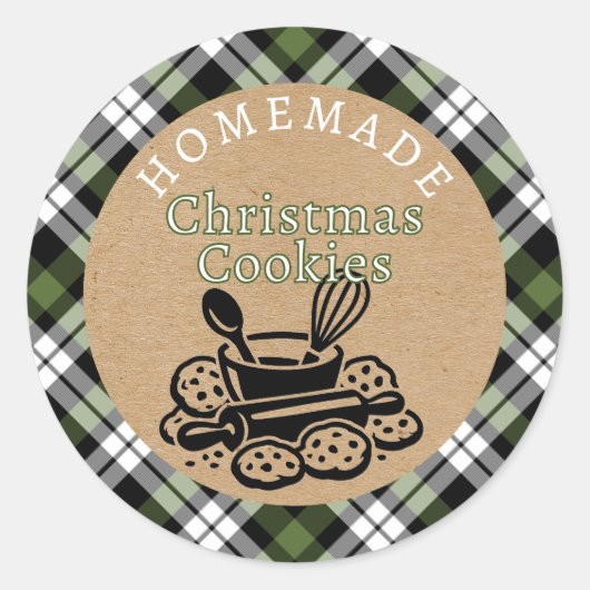 Étiquette de feuille de biscuits de Noël faits mai (Devant)