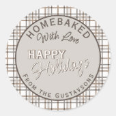 Étiquette de feuille de biscuits de Noël faits sur (Devant)