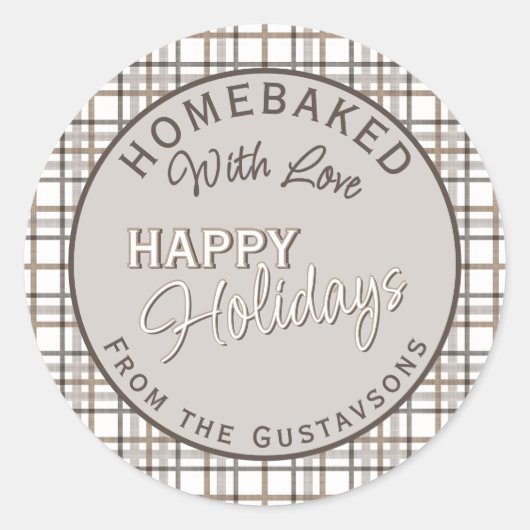 Étiquette de feuille de biscuits de Noël faits sur (Devant)