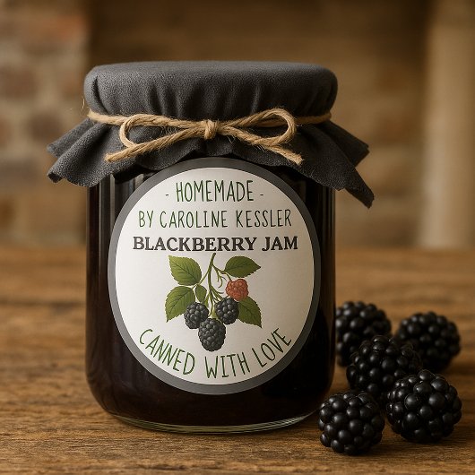 Étiquette de feuille de canning de confiture de mû