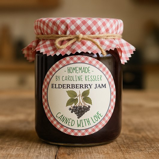 Étiquette de feuille de canning de confiture de su