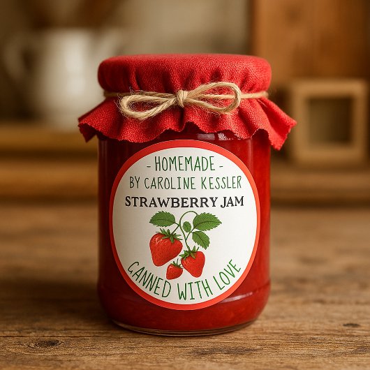 Étiquette de feuille de conservation de confiture