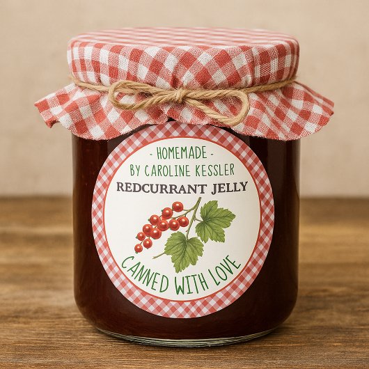 Étiquette de feuille de conservation de gelée de g