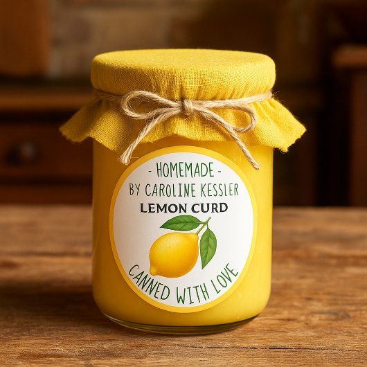 Étiquette de feuille de mise en conserve de lemon