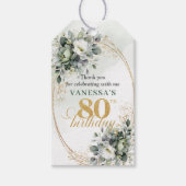 Étiquette de feuille verte poussiéreuse 80e annive (Devant)