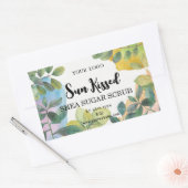 Étiquette de feuille verte rectangulaire (Enveloppe)