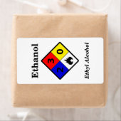 Étiquette de fiches signalétiques d'éthanol (En situation)