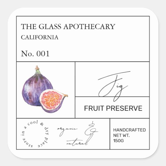 Étiquette de figues apothecaires (Devant)