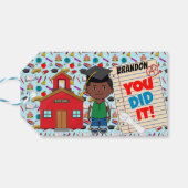 Étiquette de fin d'études préscolaires afro-améric (Dos Horizontal)