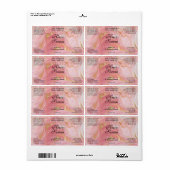 Étiquette de flacon compte-gouttes avec paillettes (Feuille entière)
