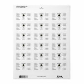 Étiquette de flacon compte-gouttes avec texte enro (Feuille entière)