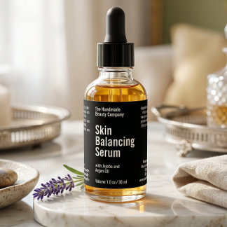 Étiquette de flacon compte-gouttes de cosmétiques 