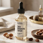 Étiquette de flacon compte-gouttes de cosmétiques
