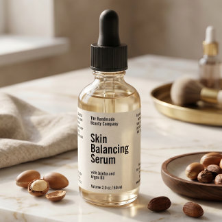 Étiquette de flacon compte-gouttes de cosmétiques 