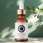 Étiquette de flacon compte-gouttes de cosmétiques
