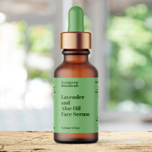 Étiquette de flacon compte-gouttes de cosmétiques 