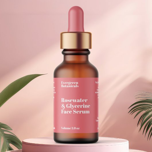 Étiquette de flacon compte-gouttes de cosmétiques