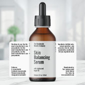 Étiquette de flacon compte-gouttes de cosmétiques