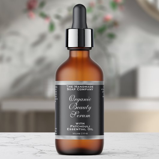 Étiquette de flacon compte-gouttes de cosmétiques
