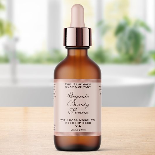 Étiquette de flacon compte-gouttes de cosmétiques