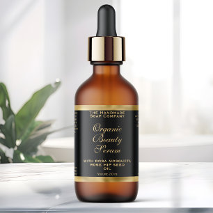 Étiquette de flacon compte-gouttes de cosmétiques