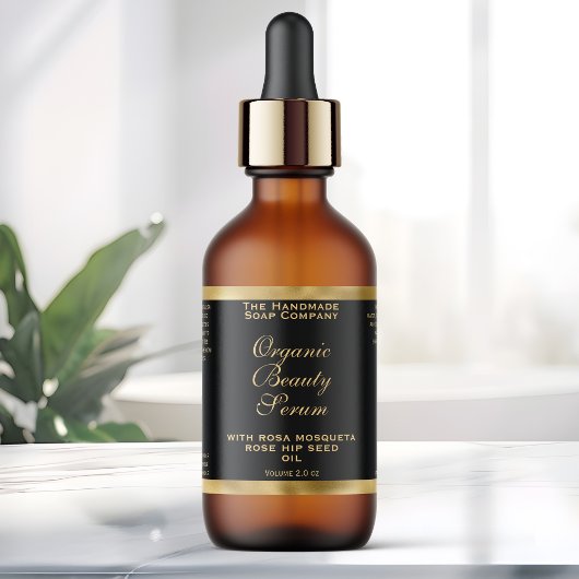 Étiquette de flacon compte-gouttes de cosmétiques 