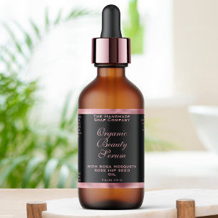 Étiquette de flacon compte-gouttes de cosmétiques