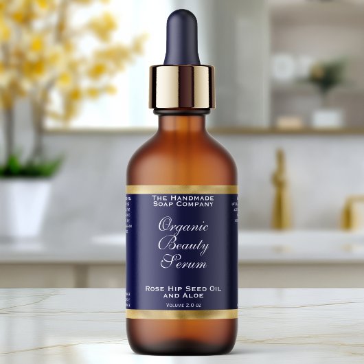 Étiquette de flacon compte-gouttes de cosmétiques