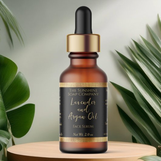 Étiquette de flacon compte-gouttes de cosmétiques 