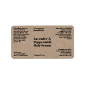 Étiquette de flacon compte-gouttes de cosmétiques (Devant)