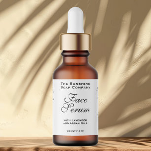 Étiquette de flacon compte-gouttes de sérum pour l
