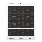 Étiquette de flacon compte-gouttes d'huile à barbe (Feuille entière)