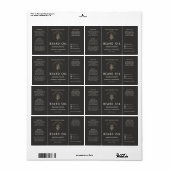 Étiquette de flacon compte-gouttes d'huile à barbe (Feuille entière)