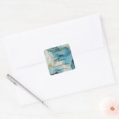 Étiquette de flacon compte-gouttes en marbre bleu (Enveloppe)