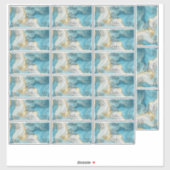 Étiquette de flacon compte-gouttes en or bleu impe (Feuille)