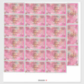 Étiquette de flacon compte-gouttes en or rose pail (Feuille)