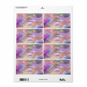 Étiquette de flacon compte-gouttes holographique,  (Feuille entière)