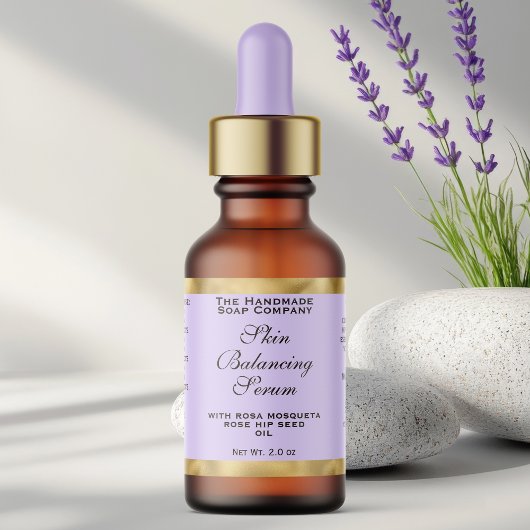 Étiquette de flacon compte-gouttes petite violet c