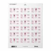 étiquette de flacon compte-gouttes Rose Blanche 2, (Feuille entière)