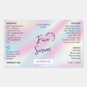 Étiquette de flacon cosmétique 4 OZ de style holog (Devant)